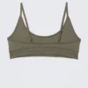 Soft Seamless Scooped Bra – Dark Khaki Green