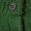 Soft Slim Fit Wool Blend Cardigan – Dark Green