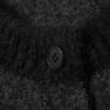 Soft Slim Fit Wool Blend Cardigan – Dark Grey Melange