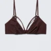 Soft Strap Triangle Bra – Burgundy