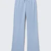 Soft Terry Pyjama Bottoms – Dusty Blue