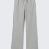 Soft Terry Pyjama Bottoms – Grey Melange