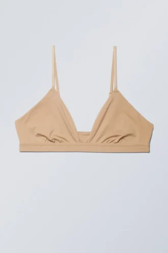 Soft Triangle Bralette – Beige