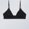 Soft Triangle Bralette – Black
