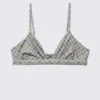 Soft Triangle Bralette – Checked Greige
