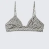 Soft Triangle Bralette – Checked Greige
