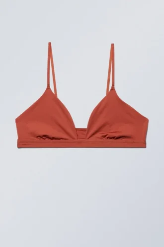 Soft Triangle Bralette – Rust