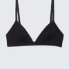 Soft Triangle Cotton Bra – Black