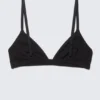 Soft Triangle Cotton Bra – Black
