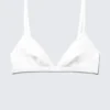 Soft Triangle Cotton Bra – White
