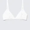 Soft Triangle Cotton Bra – White