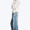 Solar Loose Wide Leg Unisex Jeans – Blue Horses – Medium Blue