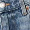 Solar Loose Wide Leg Unisex Jeans – Blue Horses – Medium Blue