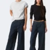Solar Loose Wide Leg Unisex Jeans – Blue Rinse – Dark Blue