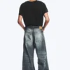 Solar Loose Wide Leg Unisex Jeans – Laser Board Blue – Medium Blue