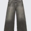 Solar Loose Wide Leg Unisex Jeans – Redondo Black – Washed Black
