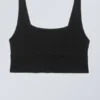 Soul Scoop Neck Soft Bra – Black
