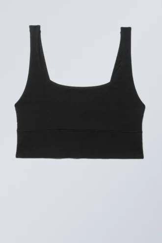 Soul Scoop Neck Soft Bra – Black