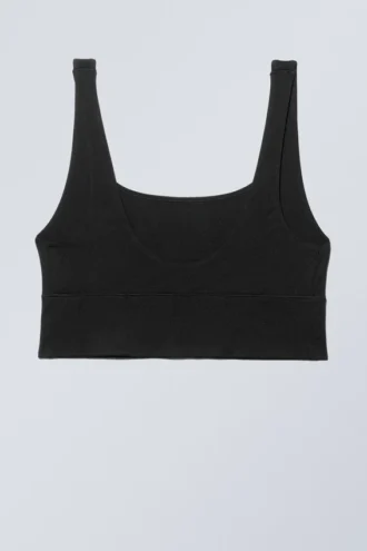 Soul Scoop Neck Soft Bra – Black