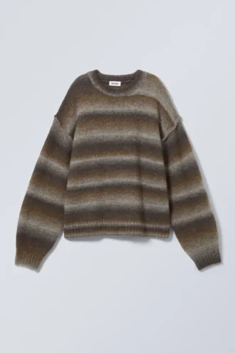 Space Dye Knitted Sweater – Brown Space Dye