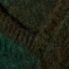 Space Dye V-Neck Knitted Sweater – Dark Green – Space Dye