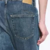 Space Mid Rise Relaxed Straight Dart Jeans – Spotted Blue – Dark Blue