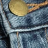 Space Mid Rise Relaxed Straight Dart Jeans – Spotted Blue – Dark Blue