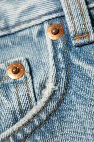 Space Mid Rise Relaxed Straight Jeans – Aeon Blue – Light Blue