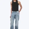 Space Mid Rise Relaxed Straight Jeans – Blue Stream – Medium Blue