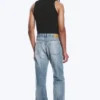 Space Mid Rise Relaxed Straight Jeans – Blue Stream – Medium Blue