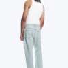 Space Mid Rise Relaxed Straight Jeans – Ghost Blue – Light Blue