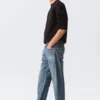 Space Mid Rise Relaxed Straight Jeans – Iron Blue