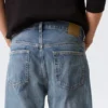 Space Mid Rise Relaxed Straight Jeans – Iron Blue