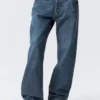Space Mid Rise Relaxed Straight Jeans – Morning Blue – Dark Blue