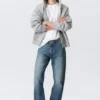 Space Mid Rise Relaxed Straight Jeans – Radio Blue – Medium Blue