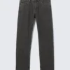 Space Mid Rise Relaxed Straight Jeans – Risso Black – Black