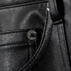 Space Relaxed Faux Leather Zip Hem Trousers – Black