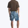 Space Relaxed Mid-Thigh Denim Shorts – Radio Blue – Medium Blue