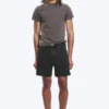Space Relaxed Mid-Thigh Denim Shorts – Tuned Black – Black
