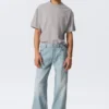 Sphere Low Rise Loose Straight Jeans – Aeon Blue – Light Blue