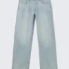 Sphere Low Rise Loose Straight Jeans – Aeon Blue – Light Blue