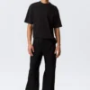 Sphere Low Rise Loose Straight Jeans – Black Rinse – Black