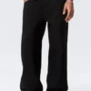 Sphere Low Rise Loose Straight Jeans – Black Rinse – Black