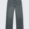 Sphere Low Rise Loose Straight Jeans – Blue One – Dark Blue