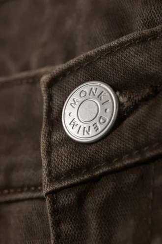 Spice Low Rise Fold-Up Twill Trousers – Dark Brown