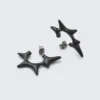 Spiky Hoop Earrings – Black
