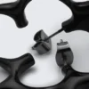 Spiky Hoop Earrings – Black