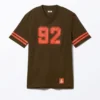 Sporty Mini T-Shirt Dress – Dark Brown & Red