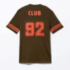 Sporty Mini T-Shirt Dress – Dark Brown & Red