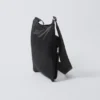 Sporty Piped Nylon Crossbody Bag – Black